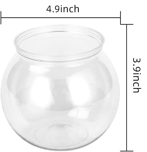 Mini Fish Tank,Classic Drum Style Fish Bowl Transparent Plastic Round Bowl Aquarium 360° View Of Aquarium Centerpiece Or Terrarium(Mini) #TOP1