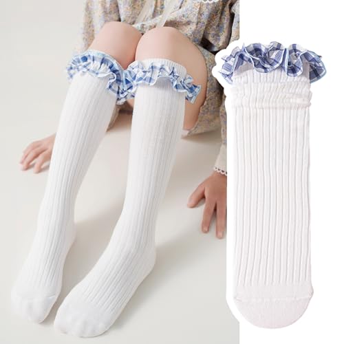 2025 Spring Girls Calf Socks Fashionable Hosiery Korean Version Stockings Children's Legwear Half High Tube Socks4