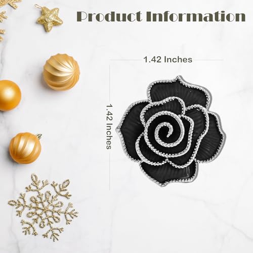 Image of Rhinestone Flower Brooch - Crystal Flower Pin for Women - Valentine's Day & Mother's Day Gift