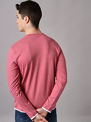 Image of The Dry STATEMen's Full Sleeve Basic Fit T-Shirt with Contrast Tipping Details Neck