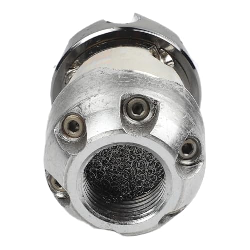 Lecreatekit Boquilla giratoria de limpieza de alcantarillado de alta presión, herramienta de desatasco de drenaje de acero inoxidable para camiones de dragado, caudal de 40-70 l/min, color plateado