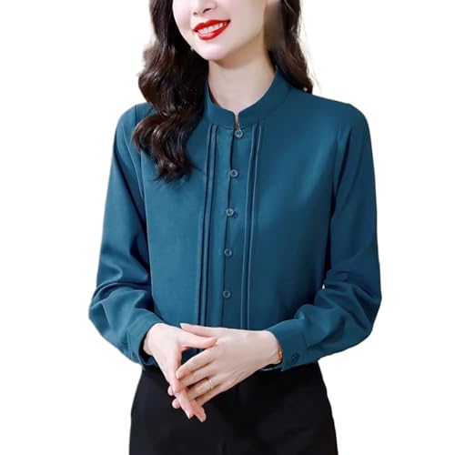 Chemise en soie femme col montant pour sublimer une silhouette de bureau