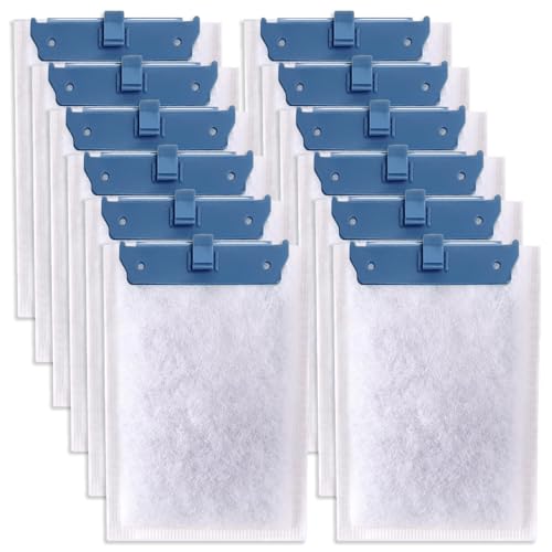 Image of Pryitier 12 Pack Filter Cartridge Compatible with Whisper Bio-Bag Filters 10i /IQ10 /PF10, Medium Replacement Filter Cartridges for Aquariums Compatible with ReptoFilte 20 gallons (90 GPH)