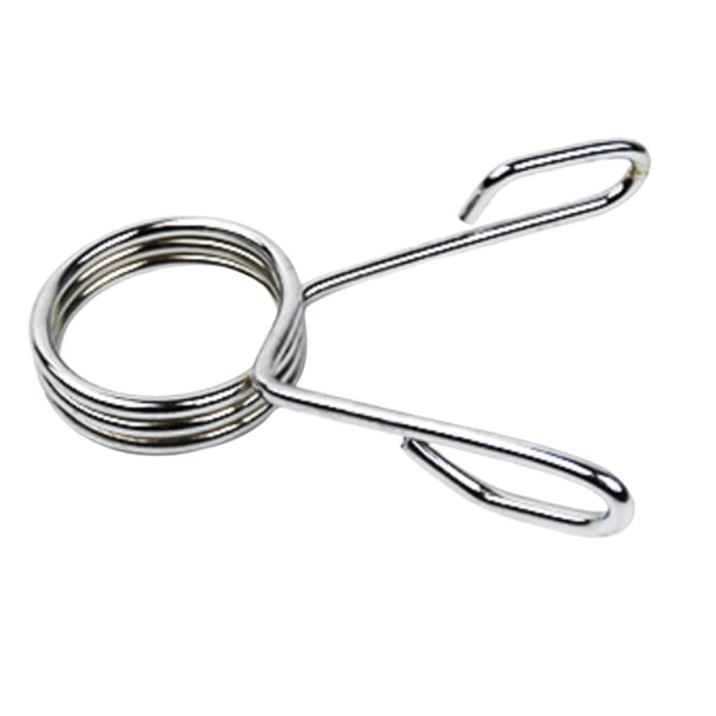 ATORSE 4x2'' Barbel Spring Clip Weight Dumbbell Bar Collar Clamp Lock Steel 3 Coil Rings-image-18