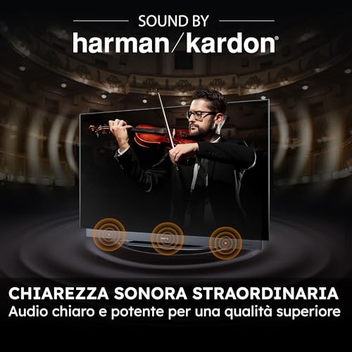 Haier OLED 4K HDR H55C95EUX 55" Smart TV, Google TV, Dolby Atmos, Suono Harman Kardon, Movimenti fluidi 144Hz, Controllo Vocale, Bluetooth 5.2, HDMI 2.1 x 4 [2025] - Immagine 3