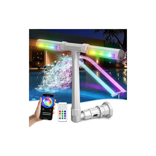 Pool Fountain with Lights Battery Remote & App Control