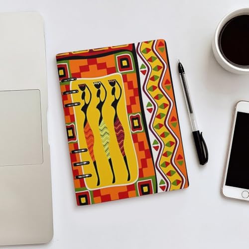 Carnet de notes africain A5 esthétique rigide, idée cadeau originale