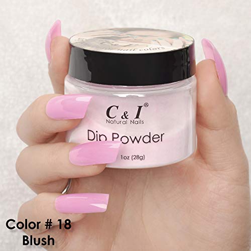 C & I Dip Powder Tauchen Pulver, Farbe # 18 Erröten, Gelnägel Effekt, Pulver für Nagellack, Lila Farbsystem, 1 oz / 28 g – Bild 4