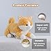 Leahaoe Orange Gewichtete Stofftiere für Erwachsene, 0.9KG 45CM, weicher und kuscheliger Orange beschwerter Plüsch, realistisches Katzen-Stofftier