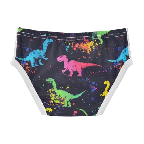 Wusikd Colorful Dinosaurs Boys' Underwear Cotton Funny Boys Briefs Soft Toddler Underwear 2T2