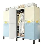 ZYYLIVR Robuster Stoffschrank,Faltbarer Kleiderschrank Mit Magnetischer Tür,Freistehendes...