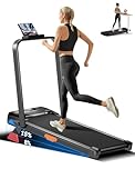 4-in-1 Walking Pad 10KM/H, 15% Incline Treadmill for Home Foldable, 2.5HP Silent Under Desk Treadmill, 136KG Max Load Running Machine, Ultra-Slim Walking Pad with Remote Control