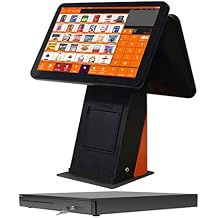A5D 15.6 Touch Main Screen with 11.6 Customer Display Built-in Thermal Receipt Printer POS System for Retail Stores Service Shop SET02