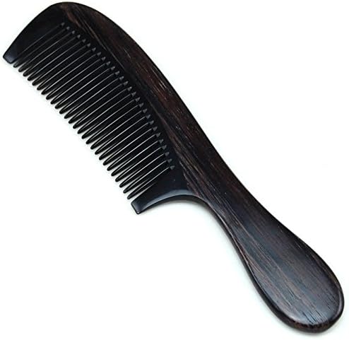 Joyo Handmade Natural Buffalo Horn Massage Comb with Ebony Wood Handle 7.2" (18.5cm)