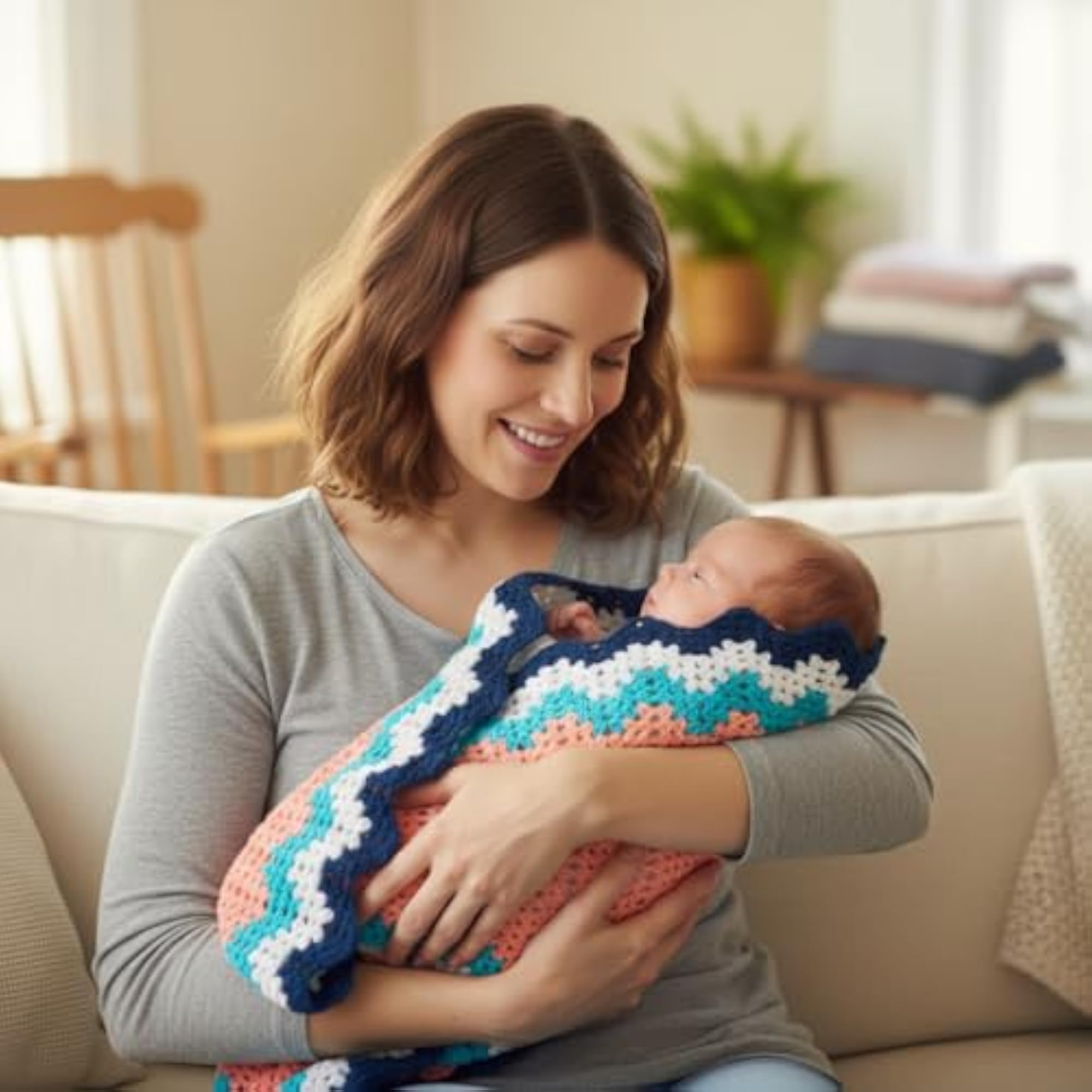 Premium Soft Knitted Baby Blanket for Newborns, Handmade