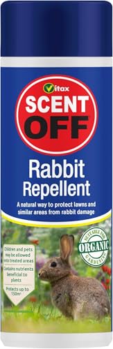 Vitax Rabbit Repellent 500g – Natural Animal Deterrent for Lawns & Gardens, Organic Safe, 12% Nitrogen Boost, Child & Pet Friendly, Covers 150m²