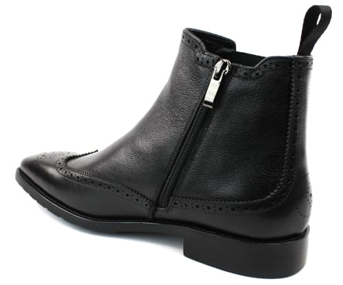 AZAR MAN Men's Exclusive Genuine Leather Chelsea Boots With Zipper3