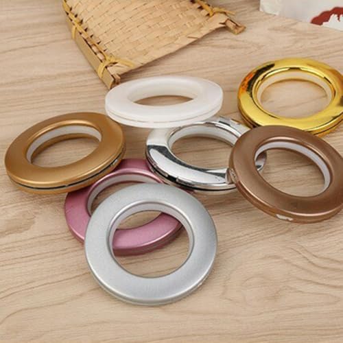 Anillos de cortina silenciosos con protección para barra de dormitorio x80 8