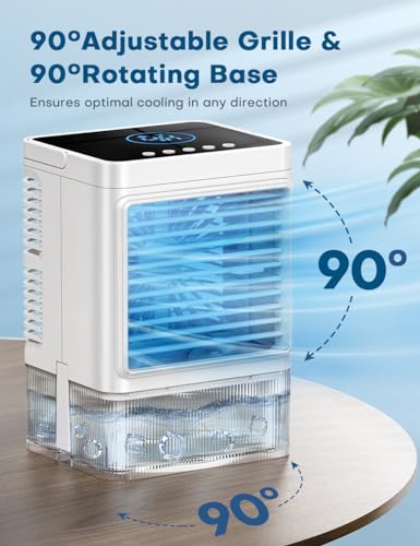 image for COOLECH Personal Air Conditioner w/Remote & LED Screen, 90° Oscillati