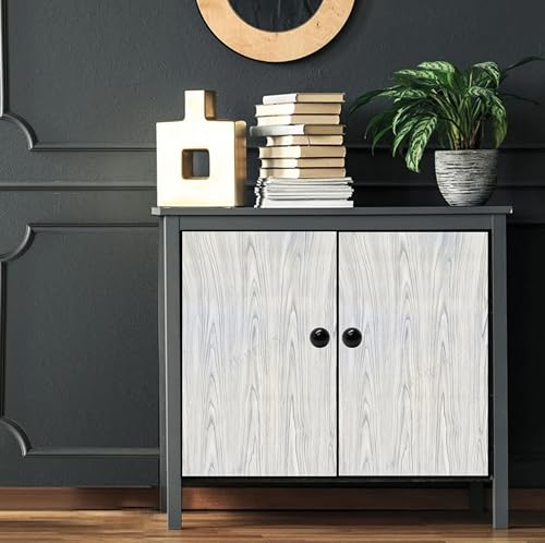 Image of HOME13 Wood Grain Wallpaper Wood Self Adhesive Wallpaper Wood Grain Textured Waterproof Furniture Sticker Decor Bedroom Bathroom Walls (Slate Wooden, 2 Feet x 12 Feet)