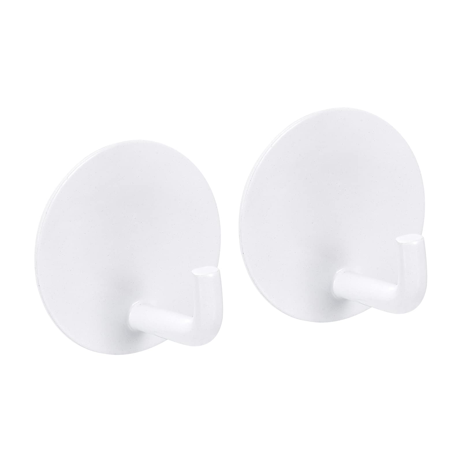 Generic Self Adhesive Hooks, 2 Pack 304 Stainless Steel Sticky Hooks Wall Hanger for Household Hanging Clothes Towels Kitchen Tools, White