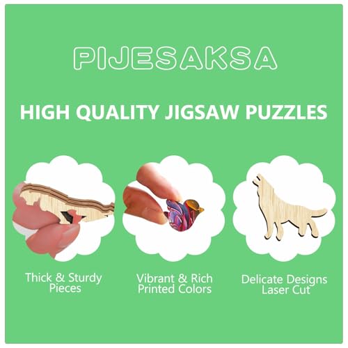 Image of Foest Wooden Jigsaw Puzzle for Adults, S-8.5 * 8.4in-100pcs