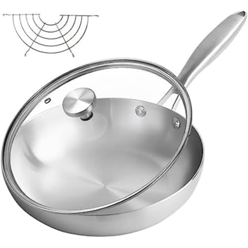 NICROSE �X�e�����X�[�^�t���C�p�� 28cm IH �K�X�Ή� 3�w�| �S�A�~�t�� �ł��t���h�~ �y��772g �Ɩ��p/�ƒ�p �A�E�g�h�A�Ή� (26cm,�W�t��)