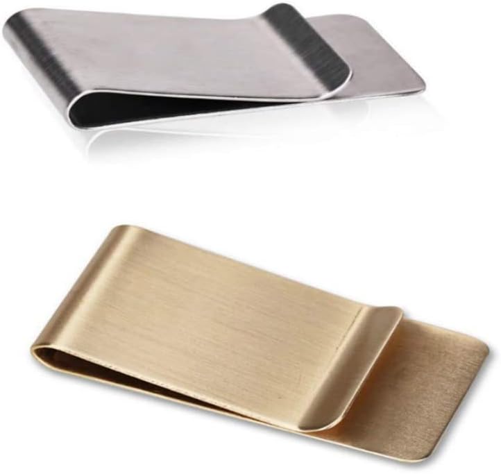 Small Men's Slim Money Clip Stainless Steel Credit Business Card Holder Pocket Cash Wallet