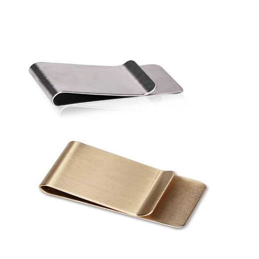 WAFJAMF Small Men's Slim Money Clip Stainless Steel Credit Business Card Holder Pocket Cash Wallet