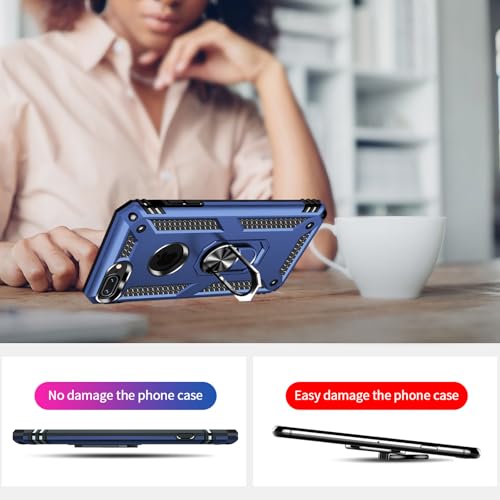 Coque iPhone 8 Plus Yiakeng bleue avec protège-écran HD - 6