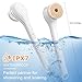 LINGSFIRE Electric Body Brush Rechargeable Back Scrubber for Shower Exfoliating Bath Brush Long Handle for Shower Lotion Applicator for Back Silicone Body Scrubber with 6 Shower Brush Heads