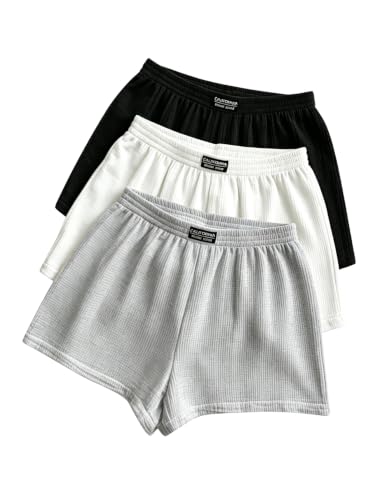 Image of SOLY HUX Women's Summer Shorts 3 Packs Casual Comfy Shorts Sets