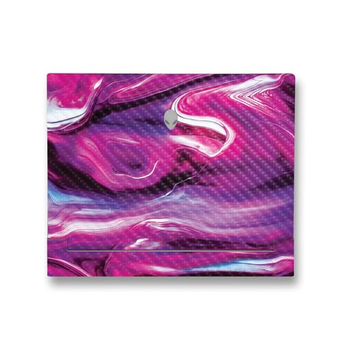 Image of MightySkins Carbon Fiber Skin Compatible with Alienware X14 R2 (2023) Full Wrap Kit - Pink Melt | Protective, Durable Textured Carbon Fiber Finish | Easy to Apply & Change Styles | Made in The USA