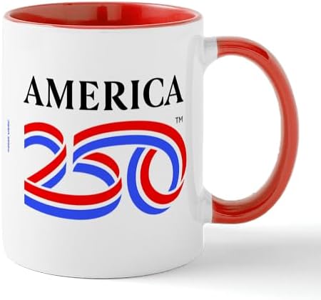 CafePress America250: Black Vertical Logo 11 oz (325 ml) Ceramic Coffee Mug