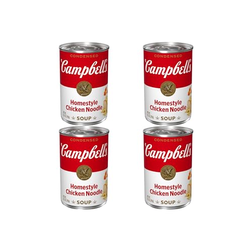 Campbell’s Condensed Homestyle Chicken Noodle Soup, 10.5 oz Can (Pack of 4)