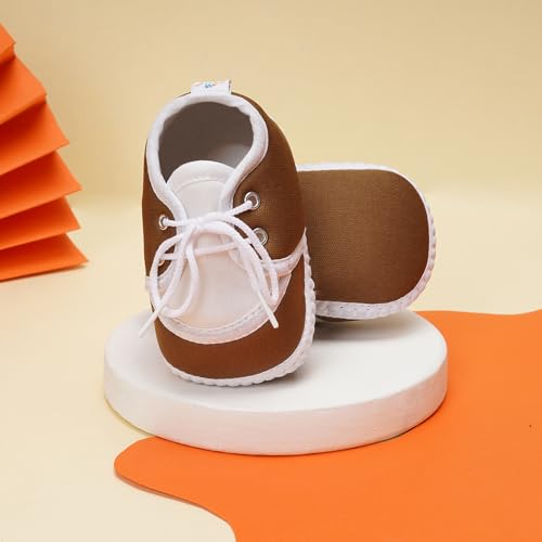 Image of Neska Moda 6 To 12 Months Baby Boys & Baby Girls Cotton Lace Booties