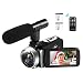 Produktbild Camcorder Videokamera 1080P Full HD Camcorder 30FPS 16X Digital Zoom Vlogging Videokamera mit Mikrofon 24MP mit 3 Zoll IPS 270 Grad Rotationsbildschirm Camcorder