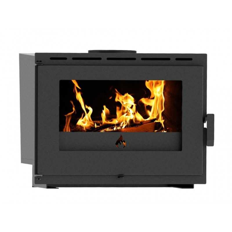 Insert de cheminée à bois LERDA L-90 Plus Vulcano 18 kW avec ventilateur inclus, foyer à feu continu et ventilation forcée
