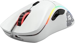 Glorious Gaming Mouse - Model D - RGB Gaming Mouse - 69 g Lightweight Wireless Mouse - Ergonomic Mouse - Honeycomb Mouse - White Wireless Gaming Mouse (Matte White)