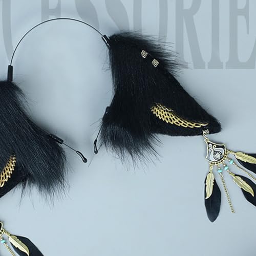 Serre-tête oreilles de renard pour soirée Halloween et routine de soin du visage - 5