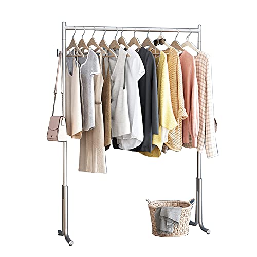 Présentoir pour vêtements de détail en acier inoxydable argenté chic