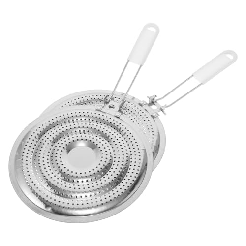 Luxshiny Plaque de Cuisson Diffuseur de Chaleur Inox 2 Pièces pour Casseroles à Lait et Poêles, Plaque Chauffante pour Cuisinière à Gaz, Protection Anti-Brûlure pour Ustensiles Cuisine