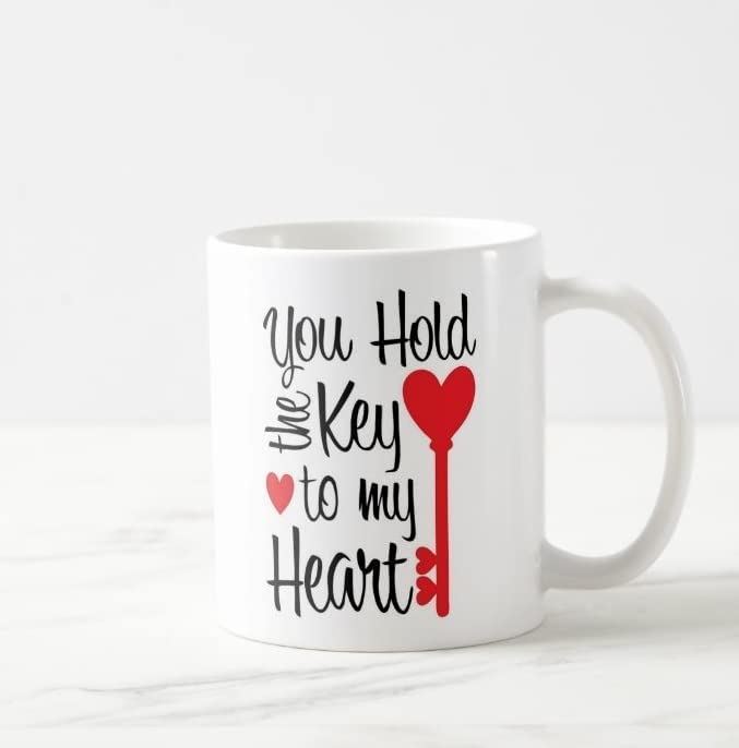 Image of Ceramic Printed Tea Coffee Mug, Love Quotes Cup, Best Gift for Wife, Husband, Girlfriend, Boyfriend, Anniversary, Valentines Day (Design-4)
