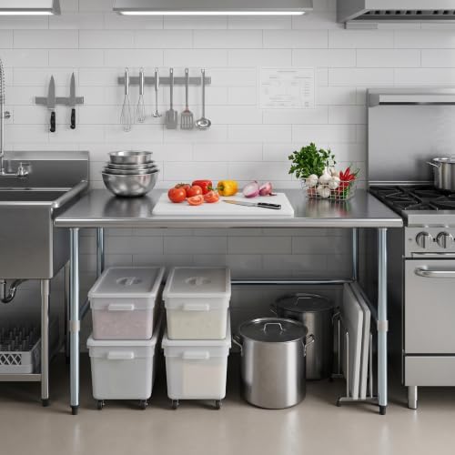 Image of AmGood Stainless Steel Work Table | Metal Utility Table (60 inch Long x 36 inch Deep)