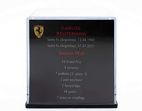 OPO 10 - Formula 1 Helmet Compatible with Ferrari F1: Carlos Reutemann 1978-1/5 Scale - CAS24, Black - Image 2