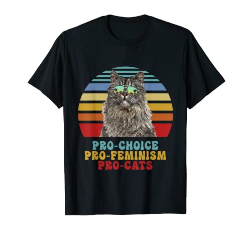 Pro Choice Pro Feminism Pro Cats Derechos de la Mujer Feminista Camiseta