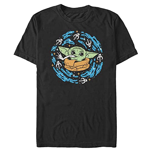 T-Shirt Homme Star Wars Spirale Grenouille en coton noir