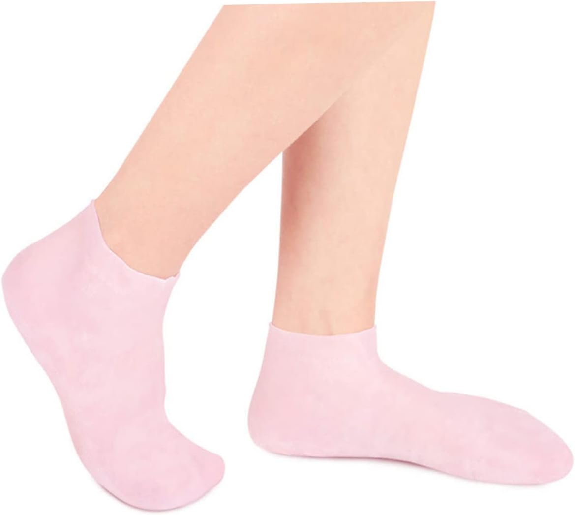 Moisturizing Callus Remover Socks Gloves Set Eco- for Dry Cracked Skin Pink Socks s Gloves