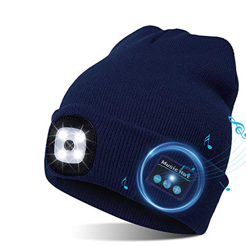 TAGVO Bluetooth 5.0 Cappello Berretti LED, Altoparlante...