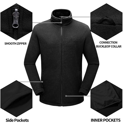 Image of Mens Winter Skiing Jacket 3 in 1 Waterproof Warm Snow Fleece Lining Coat Hooded Windproof Jacket S-6XL
